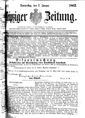 Leipziger Zeitung Donnerstag 2. Januar 1862