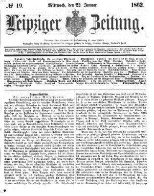 Leipziger Zeitung Mittwoch 22. Januar 1862