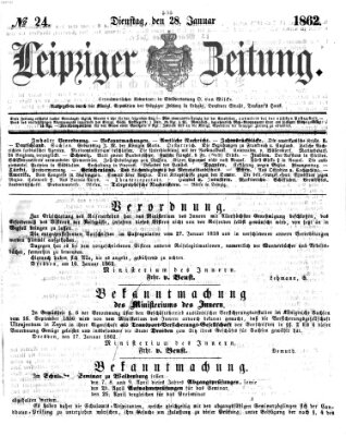 Leipziger Zeitung Dienstag 28. Januar 1862
