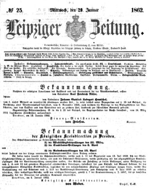 Leipziger Zeitung Mittwoch 29. Januar 1862