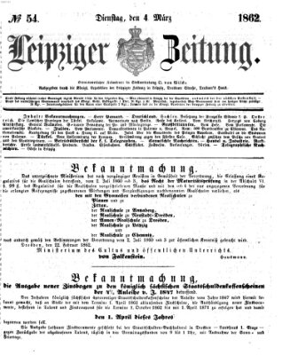 Leipziger Zeitung Dienstag 4. März 1862