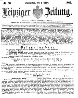 Leipziger Zeitung Donnerstag 6. März 1862