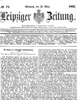 Leipziger Zeitung Mittwoch 26. März 1862