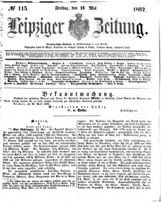 Leipziger Zeitung Freitag 16. Mai 1862