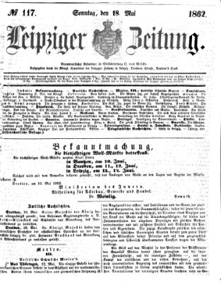 Leipziger Zeitung Sonntag 18. Mai 1862