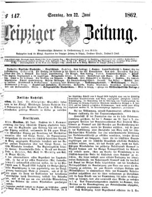 Leipziger Zeitung Sonntag 22. Juni 1862
