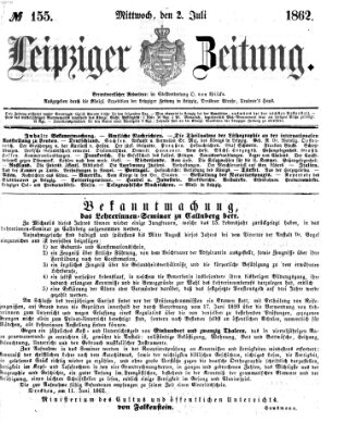 Leipziger Zeitung Mittwoch 2. Juli 1862