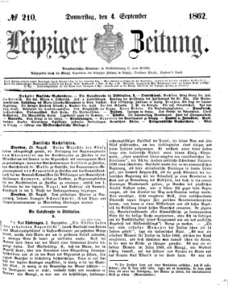 Leipziger Zeitung Donnerstag 4. September 1862