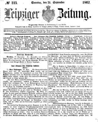 Leipziger Zeitung Sonntag 21. September 1862