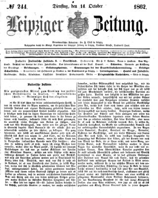 Leipziger Zeitung Dienstag 14. Oktober 1862