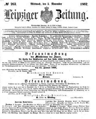 Leipziger Zeitung Sonntag 5. Oktober 1862
