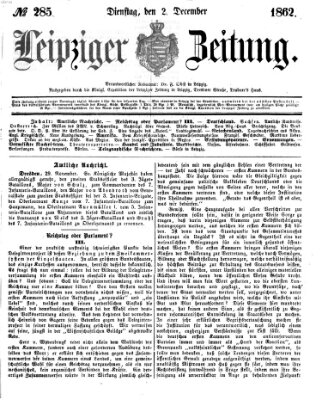 Leipziger Zeitung Dienstag 2. Dezember 1862