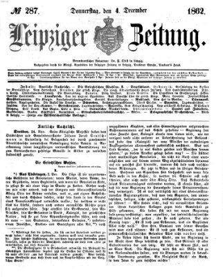 Leipziger Zeitung Donnerstag 4. Dezember 1862