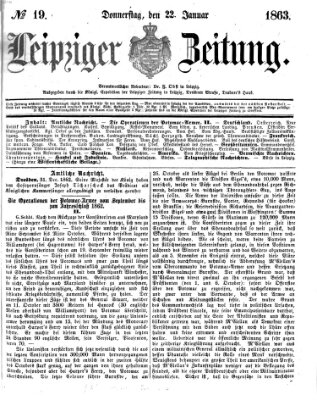 Leipziger Zeitung Donnerstag 22. Januar 1863