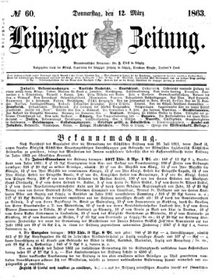 Leipziger Zeitung Donnerstag 12. März 1863