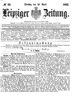 Leipziger Zeitung Dienstag 28. April 1863