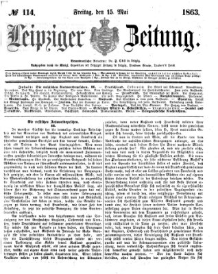 Leipziger Zeitung Freitag 15. Mai 1863