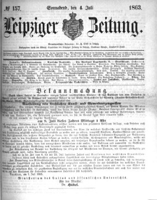 Leipziger Zeitung Samstag 4. Juli 1863