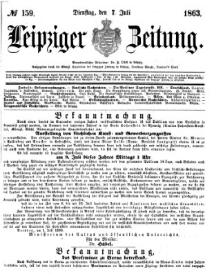 Leipziger Zeitung Dienstag 7. Juli 1863