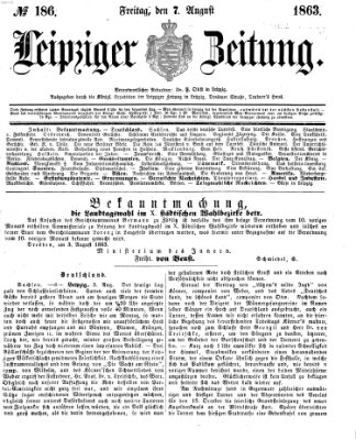 Leipziger Zeitung Freitag 7. August 1863