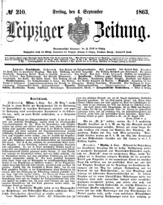 Leipziger Zeitung Freitag 4. September 1863