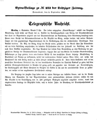 Leipziger Zeitung Samstag 5. September 1863