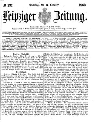 Leipziger Zeitung Dienstag 6. Oktober 1863