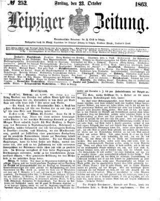 Leipziger Zeitung Freitag 23. Oktober 1863