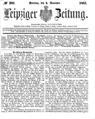Leipziger Zeitung Sonntag 8. November 1863