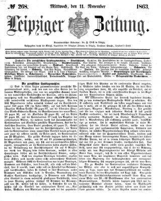 Leipziger Zeitung Mittwoch 11. November 1863
