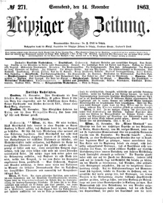 Leipziger Zeitung Samstag 14. November 1863