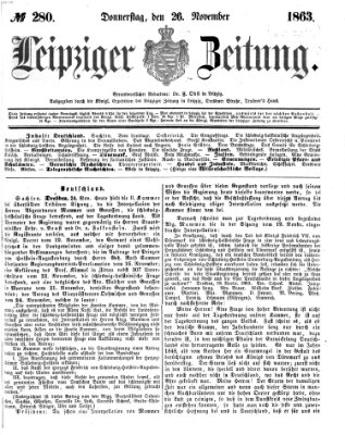 Leipziger Zeitung Donnerstag 26. November 1863