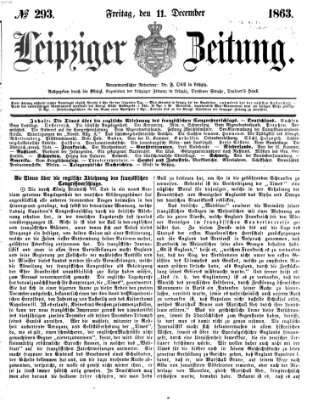 Leipziger Zeitung Freitag 11. Dezember 1863