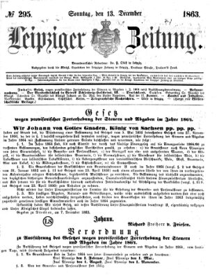 Leipziger Zeitung Sonntag 13. Dezember 1863
