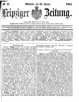 Leipziger Zeitung Mittwoch 13. Januar 1864