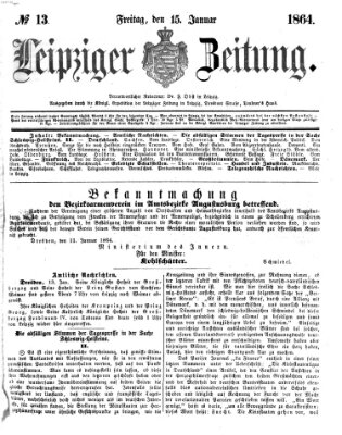Leipziger Zeitung Freitag 15. Januar 1864