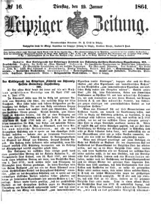 Leipziger Zeitung Dienstag 19. Januar 1864