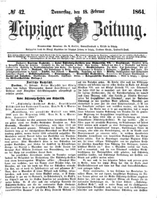 Leipziger Zeitung Donnerstag 18. Februar 1864