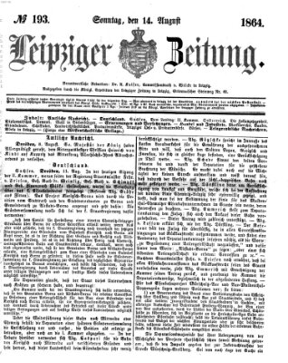 Leipziger Zeitung Sonntag 14. August 1864