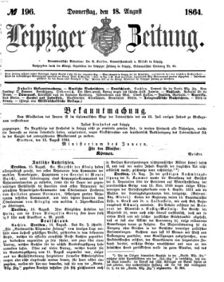 Leipziger Zeitung Donnerstag 18. August 1864