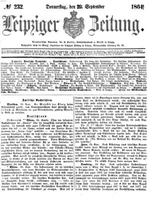 Leipziger Zeitung Donnerstag 29. September 1864