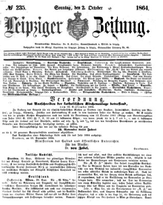 Leipziger Zeitung Sonntag 2. Oktober 1864