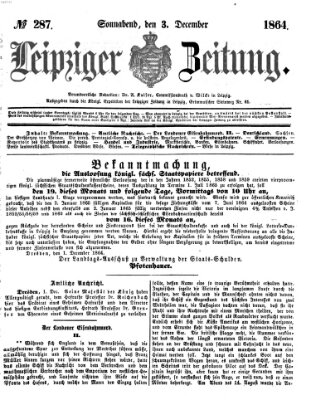 Leipziger Zeitung Samstag 3. Dezember 1864