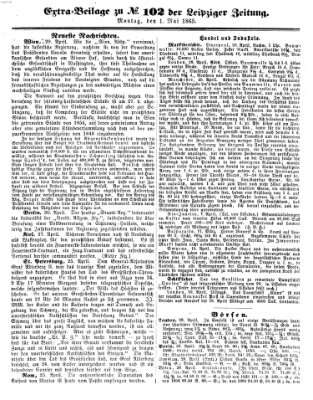 Leipziger Zeitung Montag 1. Mai 1865