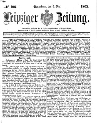 Leipziger Zeitung Samstag 6. Mai 1865