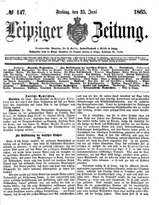 Leipziger Zeitung Freitag 23. Juni 1865