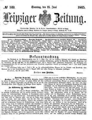Leipziger Zeitung Sonntag 25. Juni 1865