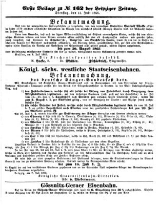 Leipziger Zeitung Dienstag 11. Juli 1865