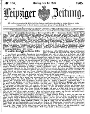 Leipziger Zeitung Freitag 14. Juli 1865