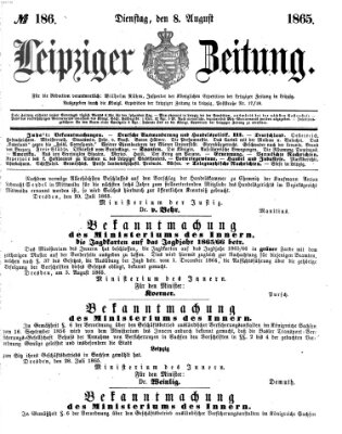 Leipziger Zeitung Dienstag 8. August 1865